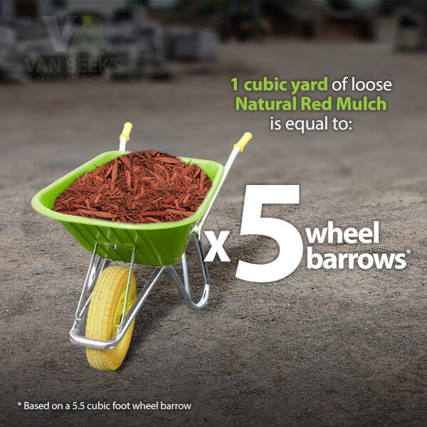 Red Mulch Cubic Yard Dumped Loose